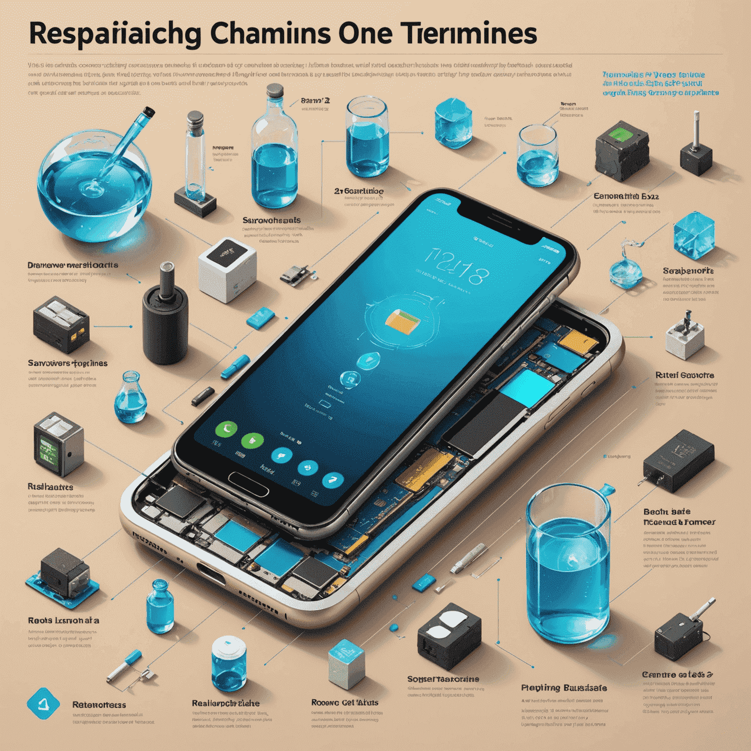 Infographic showing the resources saved by repairing one phone, including water, minerals, and energy